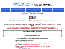 Tablet Screenshot of hallmacrvrentals.com